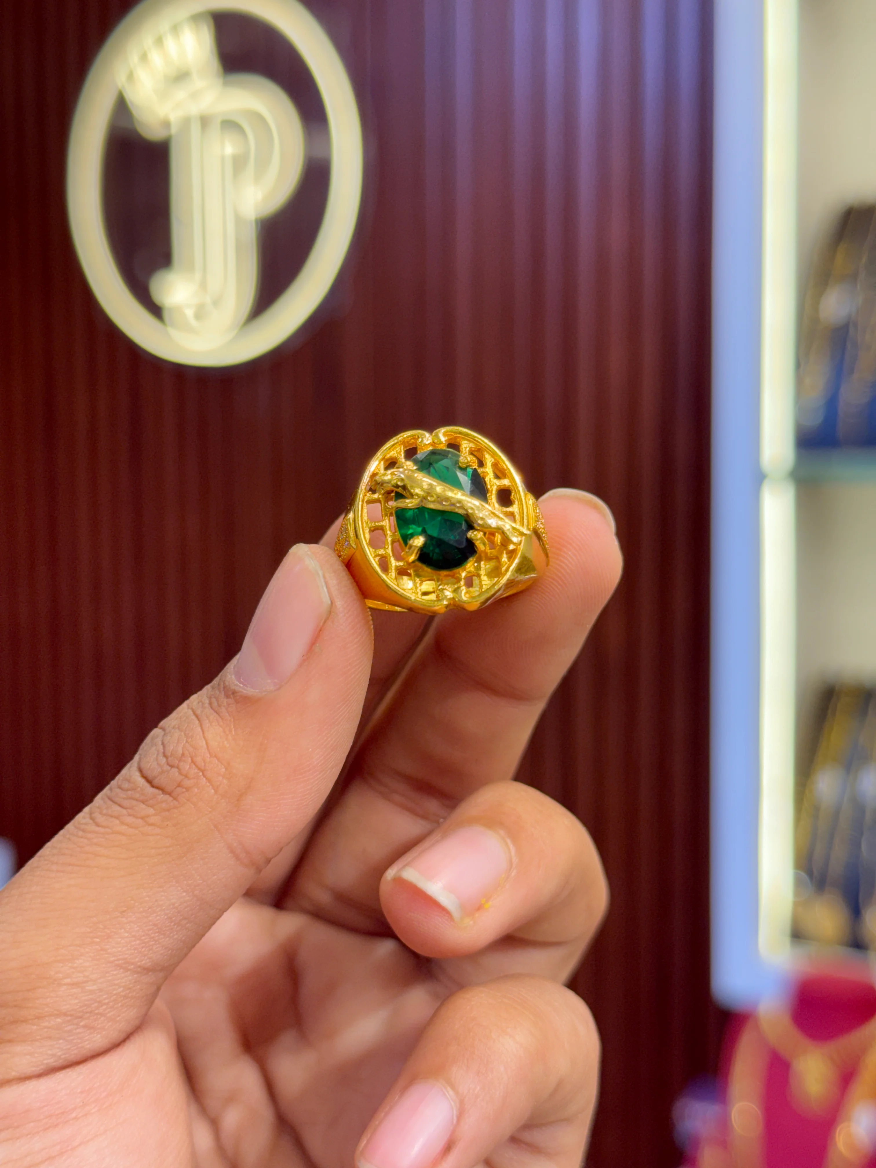 Green stone ring ⭐⭐⭐⭐☆ 4.0 (13,200) - Image 3